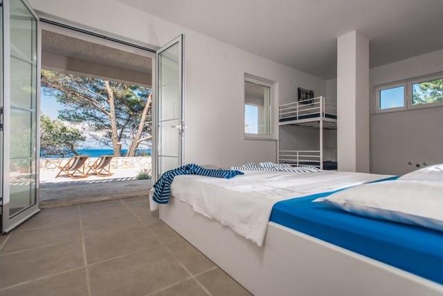 Bedroom on low ground floor of Villa Aqua